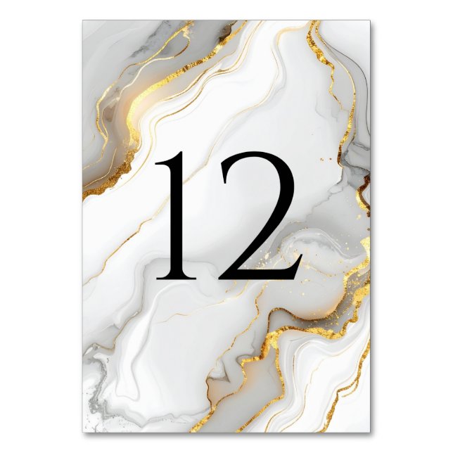 Modern Wedding Table Numbers (1–20) (Front)