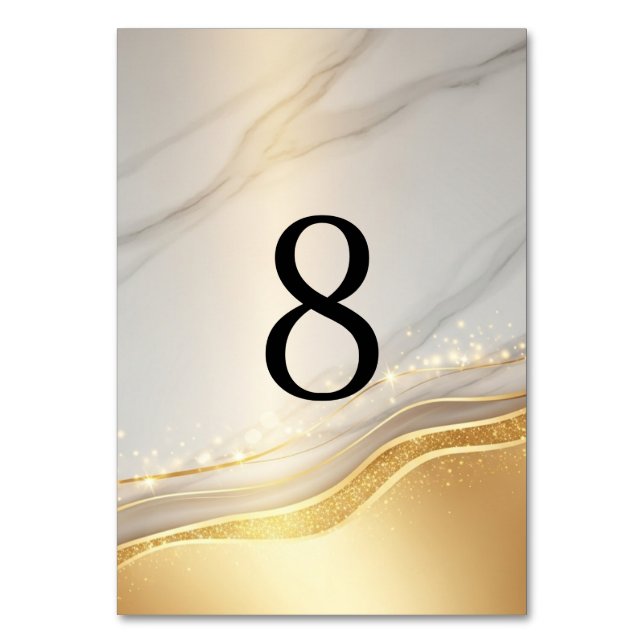 Modern Wedding Table Numbers (1–20) (Front)