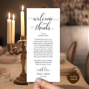 Modern Wedding Table Place Setting Thank You Card