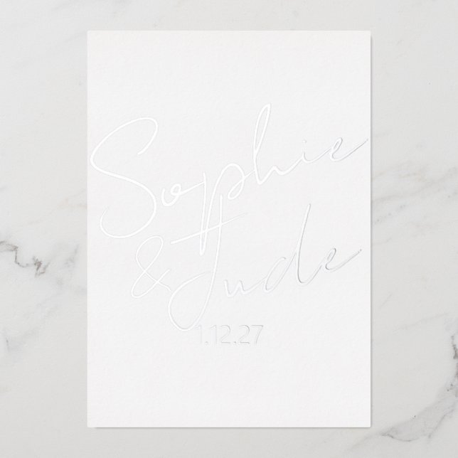 Modern Wedding Template Silver (Front)