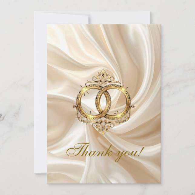 Modern Wedding Thank You Card (Front)