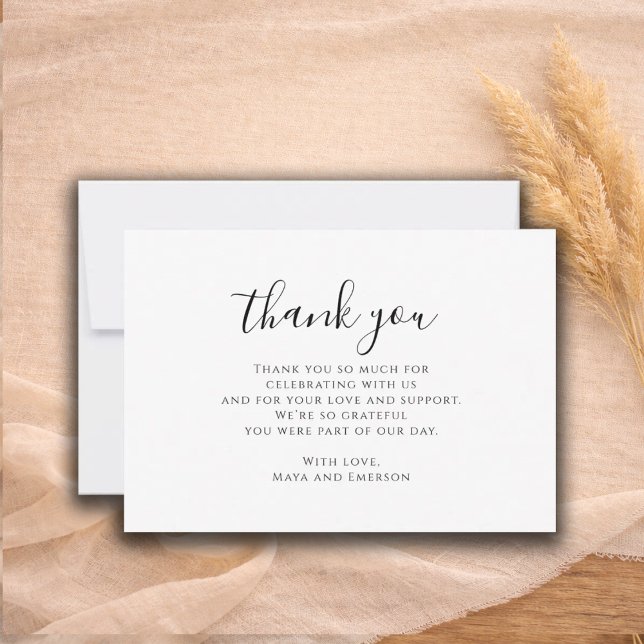 Modern Wedding  Thank You Card (Creator Uploaded)