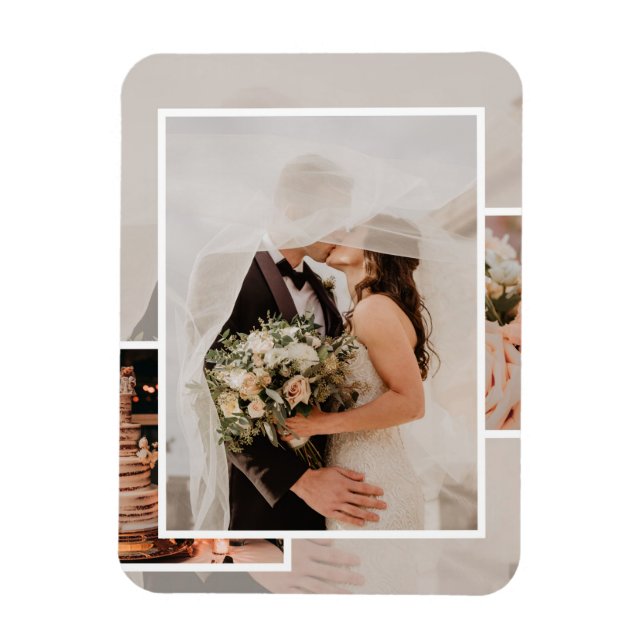 Modern Wedding Visual Layout Mood Board Invitation Magnet (Vertical)