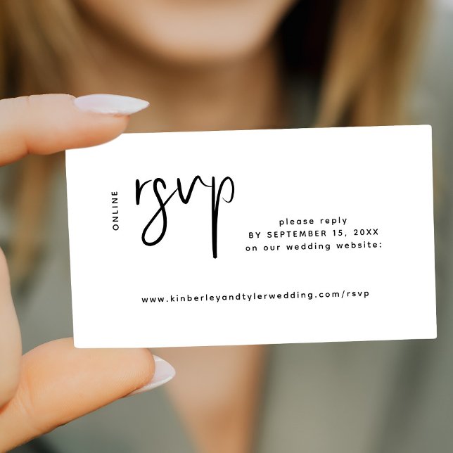 Modern wedding website online rsvp enclosure card (Creator Uploaded)