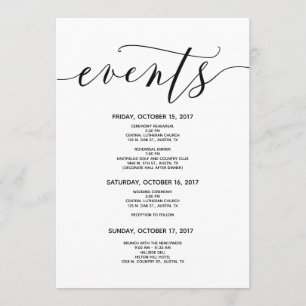 Modern Wedding Welcome and Itinerary card v4