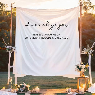 Modern Wedding Welcome Custom Boho Wedding Party Tapestry