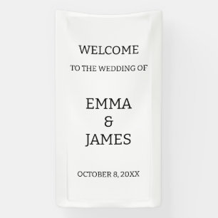 Modern Wedding Welcome Engagement Party Banner