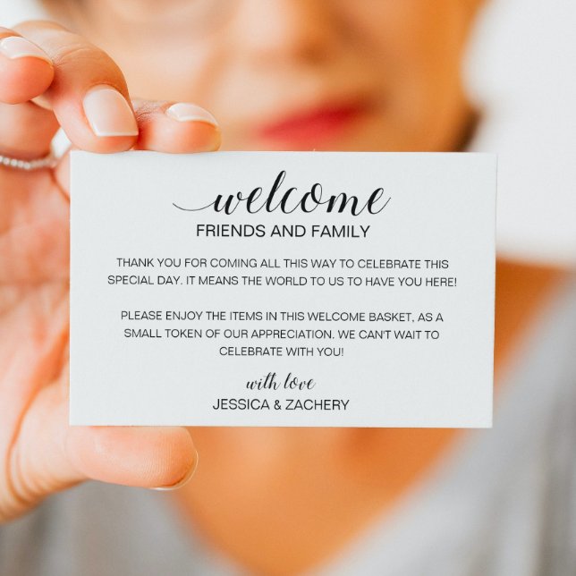 Modern Wedding Welcome Gift Bag Basket Place Card (Creator Uploaded)