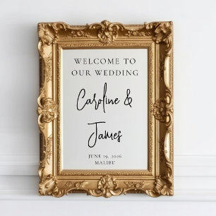 Modern Wedding Welcome Mirror Decal Sign Script
