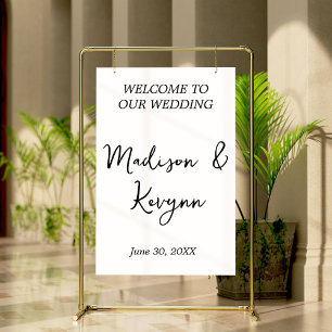 Modern Wedding Welcome Mirror Decal Sign Script