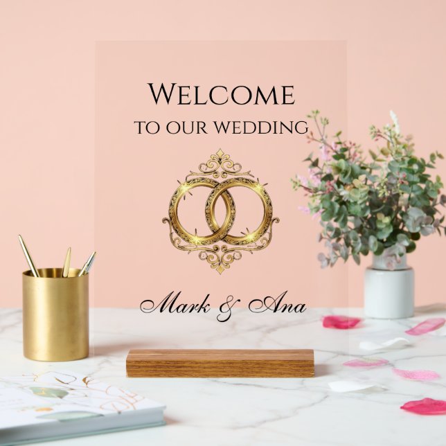 Modern Wedding Welcome Sign (Mariage)