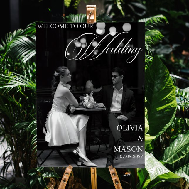 Modern Wedding Welcome with Photo Sign Poster  (Creator Uploaded)