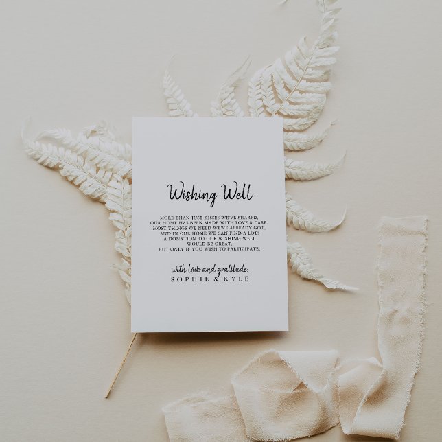 Modern Wedding Wishing Well Enclosure Card (Creator Uploaded)