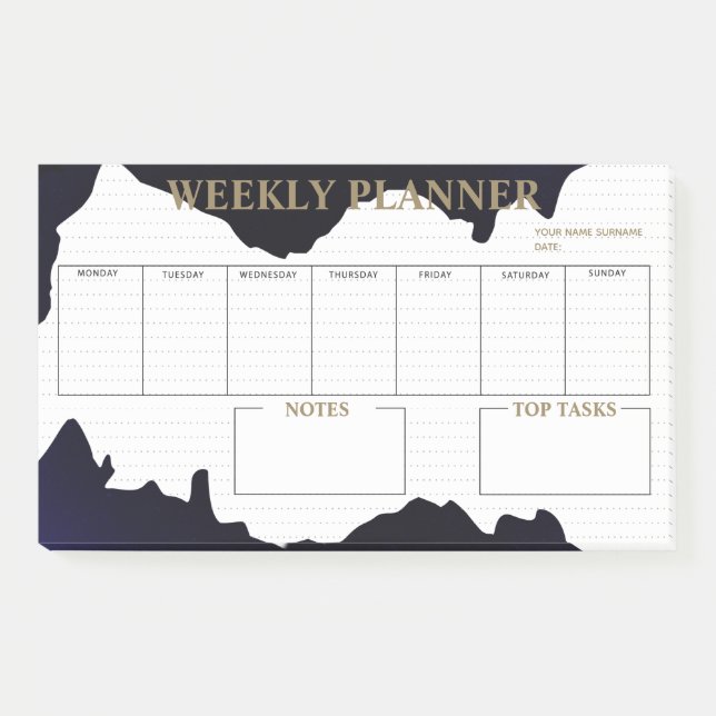 Modern Weekly Planner  Post-it Notes (Front)