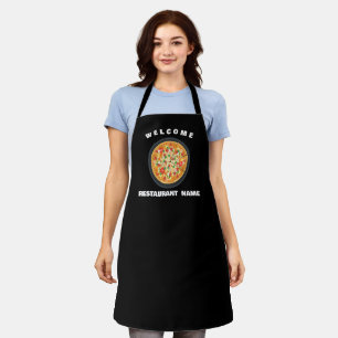 Modern welcome Pizza seafood Personalize name Apron