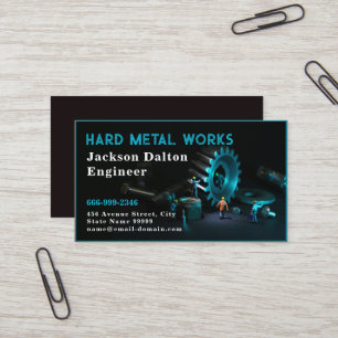 Modern Welding Fabricator Contractor Professional Business Card