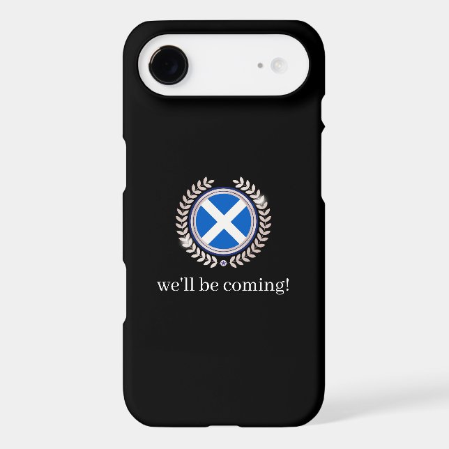 Modern We'll Be Coming | Scotland Flag Badge Fans  (Back)