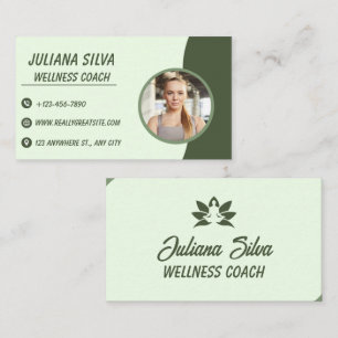 Modern Wellness Coach Custom Business Card