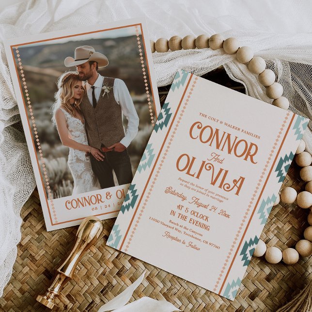 Modern Western Photo Wedding Invitation (Creator Uploaded)