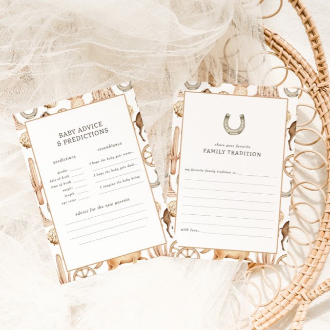 Modern Western Rodeo Baby Shower Prediction Game (Creator Uploaded)