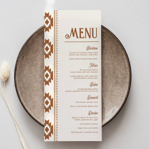 Modern Western Wedding Menu