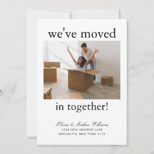 Modern We've Move in Together Photo Moving Announcement