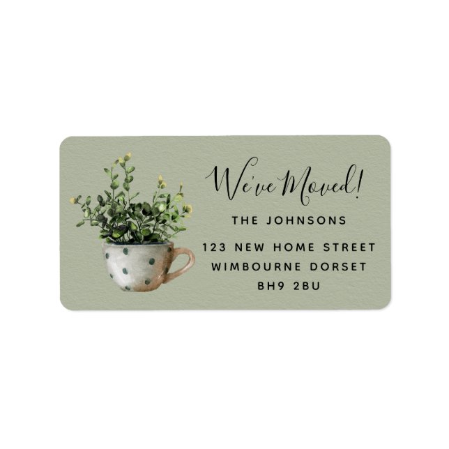 Modern We've Moved Address Label (Front)
