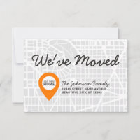 Modern We've Moved Map New Home Address Moving