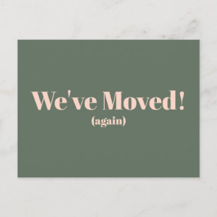Modern We've Moved New Home Moving Announcement Postcard
