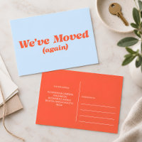Modern We've Moved New Home Moving Blue Orange