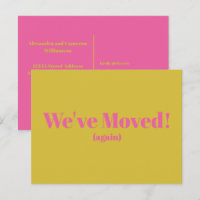 Modern We've Moved New Home Moving | Yellow