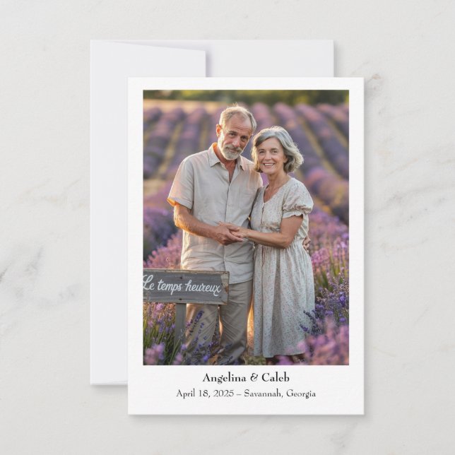 Modern Whimsical and Fun Photo Save The Date (Front)