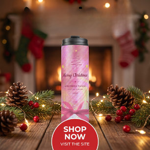 Modern whimsical festive xmas christmas thermal tumbler