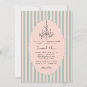 Modern Whimsical Hand Drawn Bridal Shower  Invitation