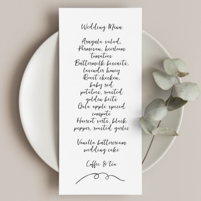 Modern Whimsical Scribble Doodle Wedding Menu (Creator Uploaded)