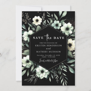 Modern Whimsical Typography Sage Green Wedding Save The Date