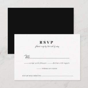 Modern Whimsical Wedding RSVP Card