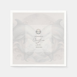 Modern Whimsy Dolphin Wedding Napkin
