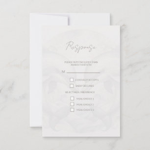 Modern Whimsy Dolphin Wedding RSVP Response Card