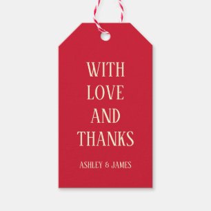Modern Whimsy Red Colourful Wedding Gift Tags