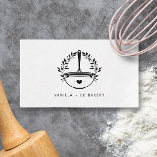 Modern Whisk Bakery Caterer Business  Business Card