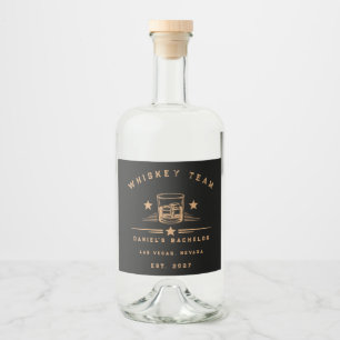 Modern Whiskey Themed Weekend Bachelor Party Liquor Bottle Label