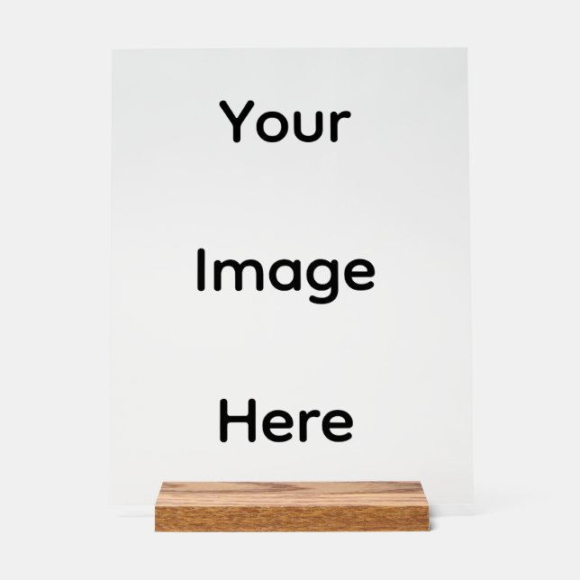 Modern White  Acrylic Sign (Front)