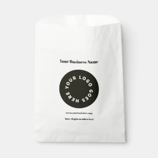 Modern White Add Your Logo Favour Bag