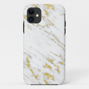 Modern White And Gold Marble Stone iPhone 11 Case