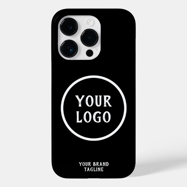 Modern white black business corporate logo Case-Mate iPhone case (Back)