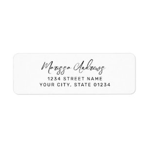 Modern White Black Hand Lettered Wedding