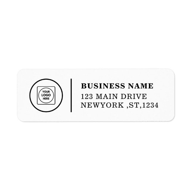 Modern White Black Logo Professional Brand Label (Front)