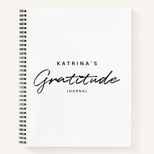 Modern White Black Simple Bridal Shower Gift List  Notebook (Front)