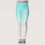 Modern white blue gradient workout leggings<br><div class="desc">Modern white blue gradient workout leggings for her.</div>